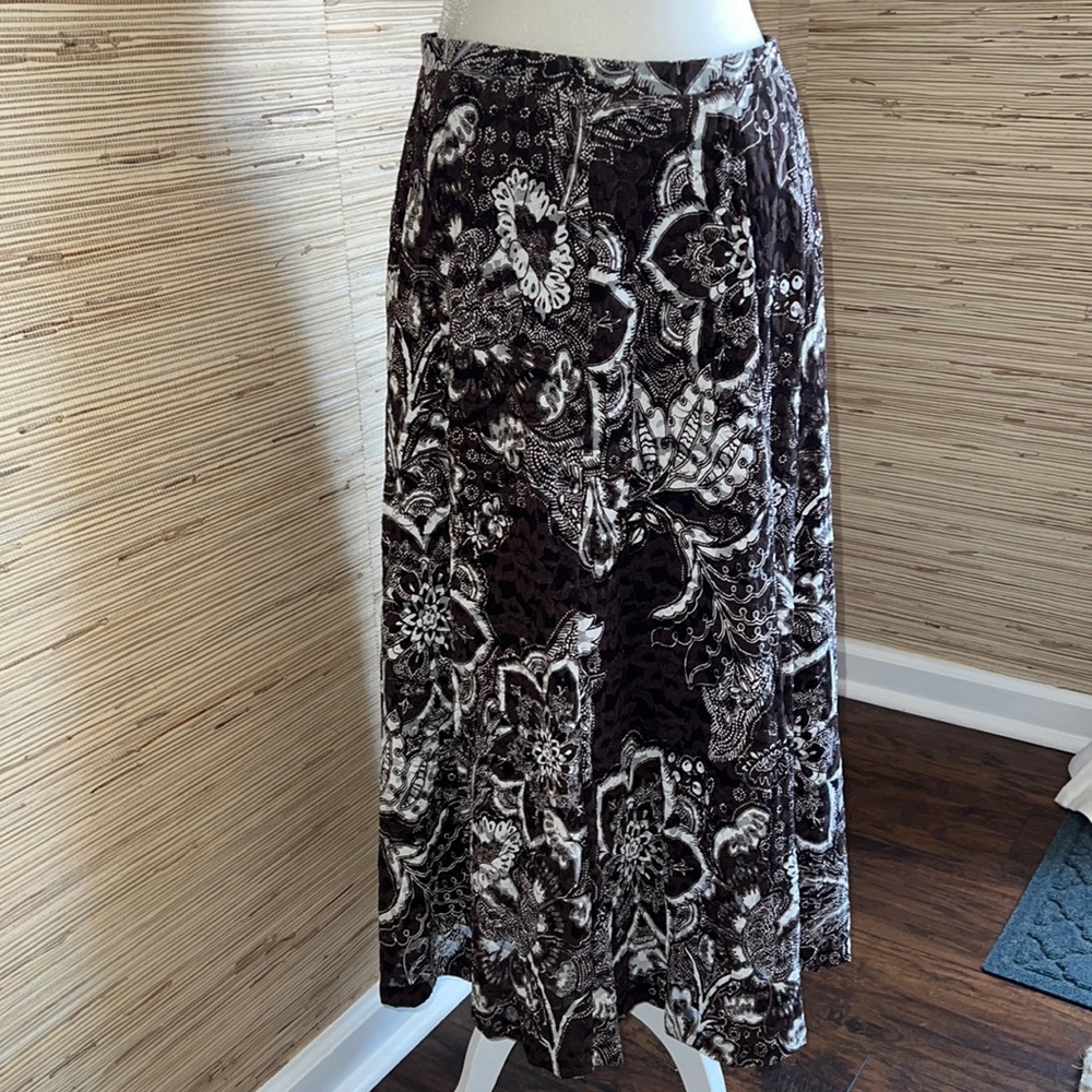 Jones New York medium brown lined MIDI skirt EUC!